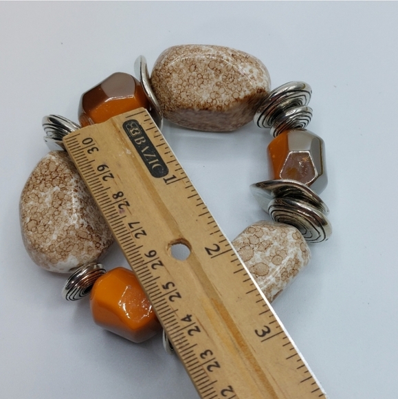 🔴 Boho Hippie Chubky Beads Stretch Bracelet - Picture 3 of 4